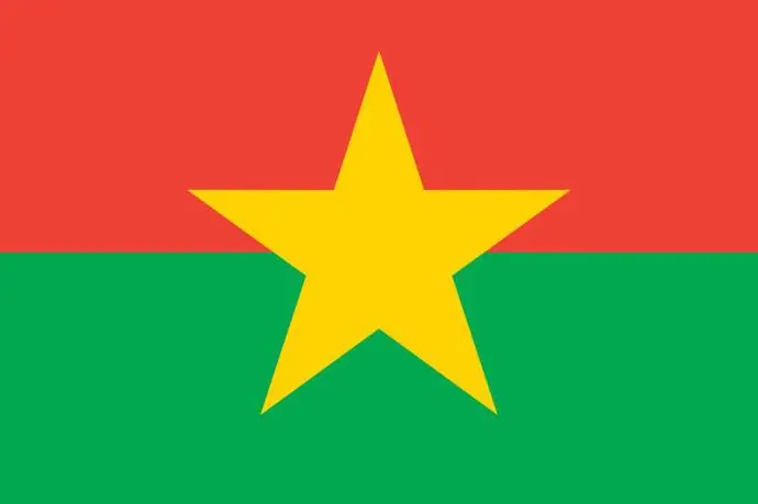 Flag of Burkina Faso.